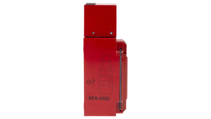 Interruttore di sicurezza Telemecanique Sensors XCSA522, 2NA/1NC, IP67, custodia metallica, dimensioni 44x114x40 mm.