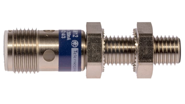 Sensore induttivo Telemecanique XS108B3PAM12 - M8 x 1 - 2,5 mm - 12-24 V cc - Rilevamento oggetti metallici fino a 60 mm. Per ambienti industriali.