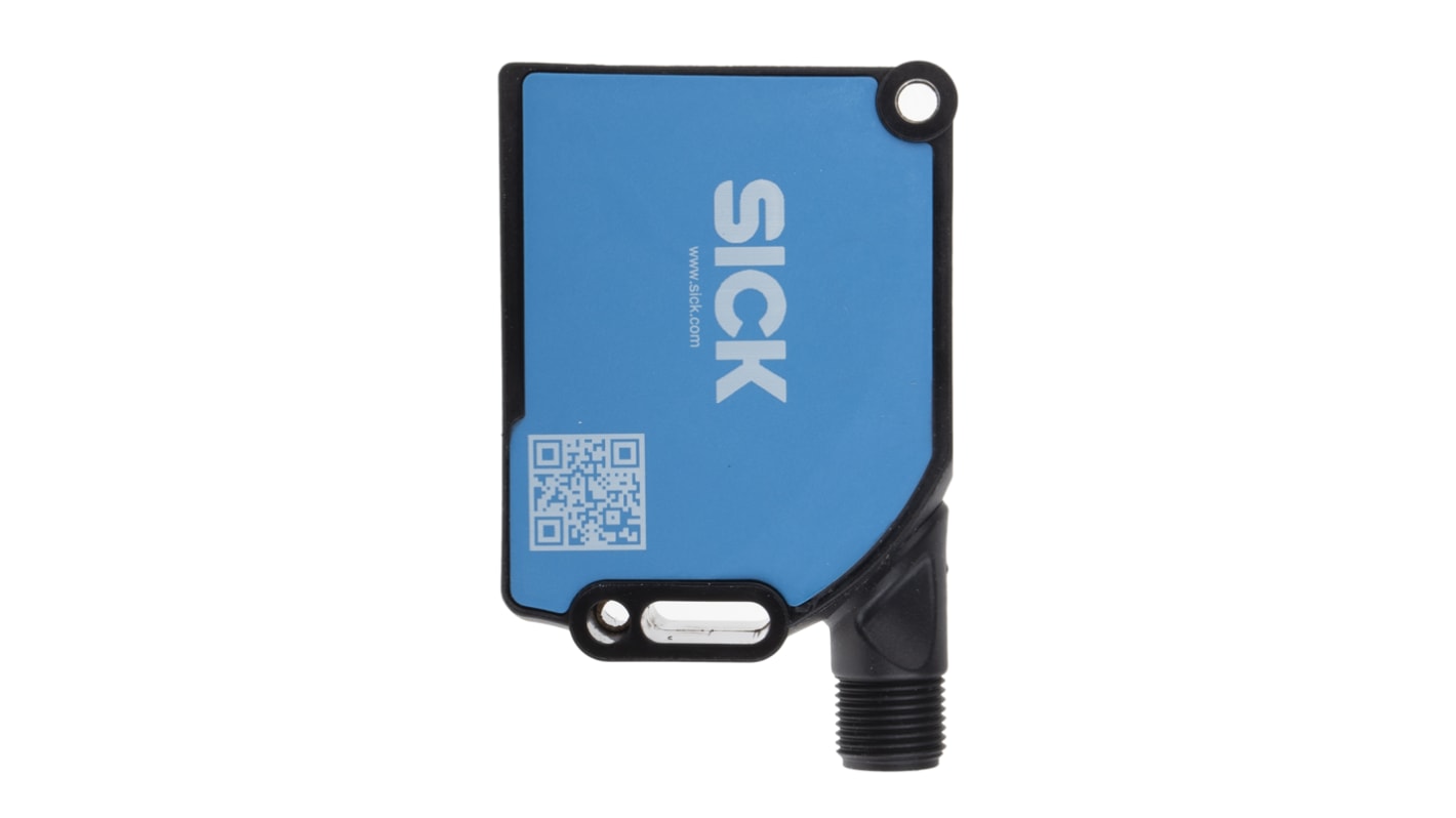 Sensore di contrasto Sick KTS-WB81141142ZZZZ, LED RGB, rilevamento 13 mm, montaggio a pannello, IP67, alimentazione 10,8-28,8 V.