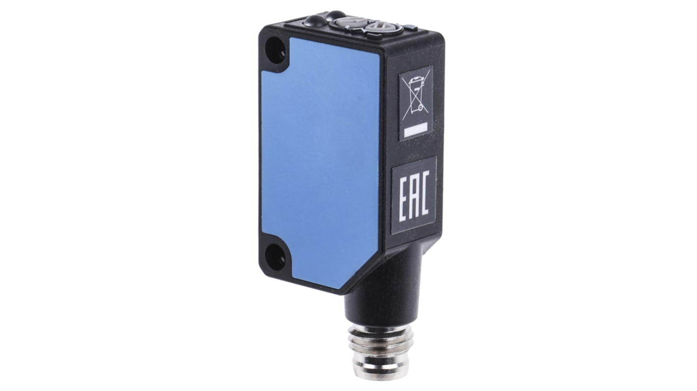 Sensore fotoelettrico rettangolare Sick WL8-P2231, rilevamento fino a 4 m, uscita PNP, montaggio a pannello, grado di protezione IP67.