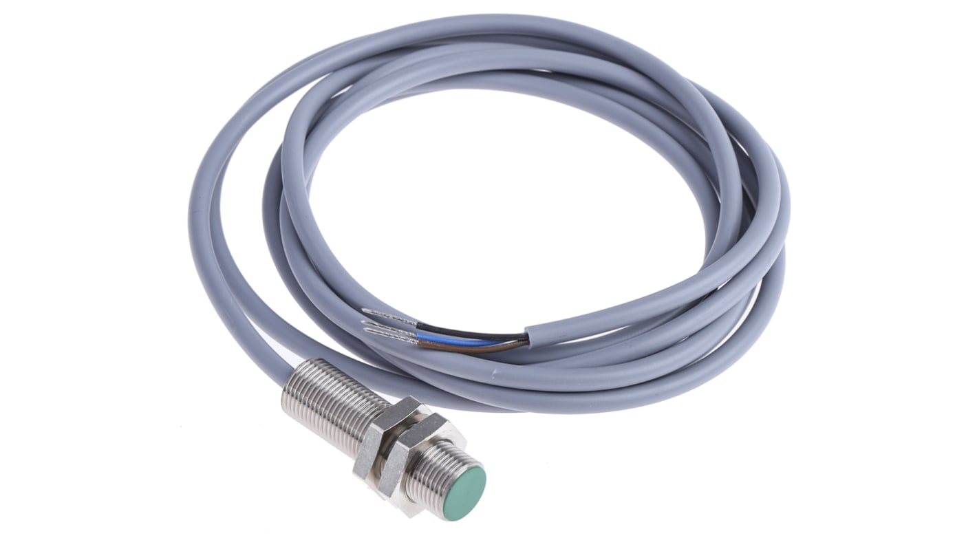 Baumer IFRM 12P1702/L, sensore di prossimità cilindrico PNP M12, rilevamento 4 mm, IP67, acciaio inossidabile.
