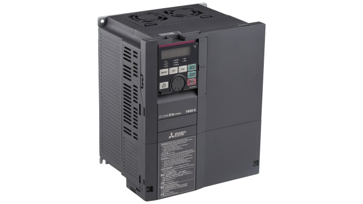 Inverter Mitsubishi Electric FR-F840-00250-E2-60, 11 kW, 3 fasi, montaggio a parete, dimensioni 260x220x170 mm.
