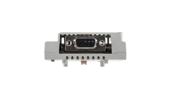 ABB FPBA-01, adattatore Profibus DP per comunicazione con inverter, montaggio a pannello, dimensioni 165x45x110 mm.