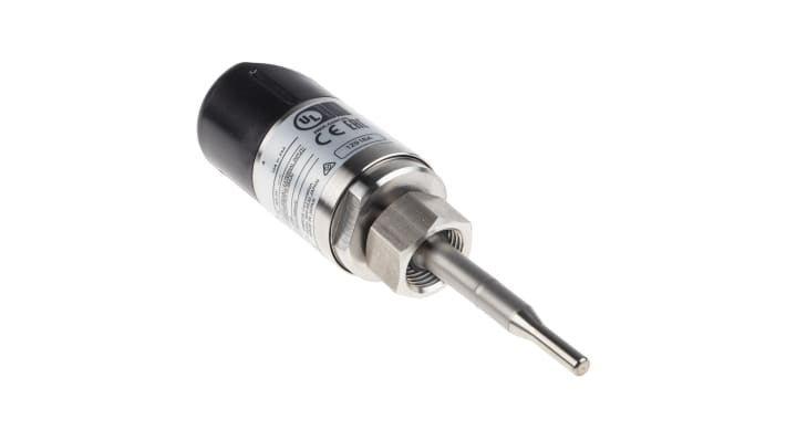 Sensore di flusso liquidi Omron E8FC-25, portata 0,6-14 L/min, alimentazione 15-30 V c.c., connettore M12.