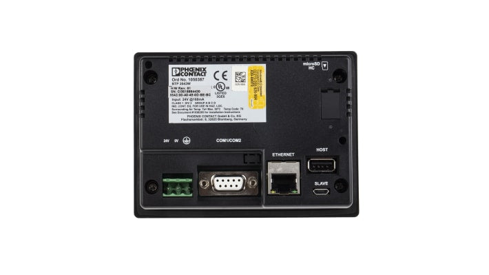 Phoenix Contact 1050387, display HMI touch screen 4,3" con risoluzione 480x272, grado di protezione IP66, alimentazione 24 V c.c.