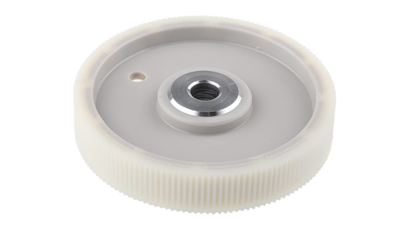 Ruota per encoder Baumer MR291.07D, circonferenza 20 cm, foro 7 mm, materiale plastico, include staffa di montaggio.