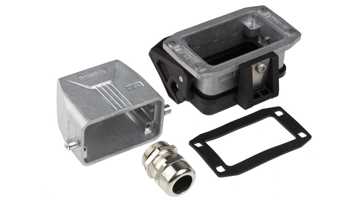 Kit connettore alimentazione Phoenix Contact 1416345, 10 pin, 16A, 500 V, connettori maschio e femmina, orientamento laterale.