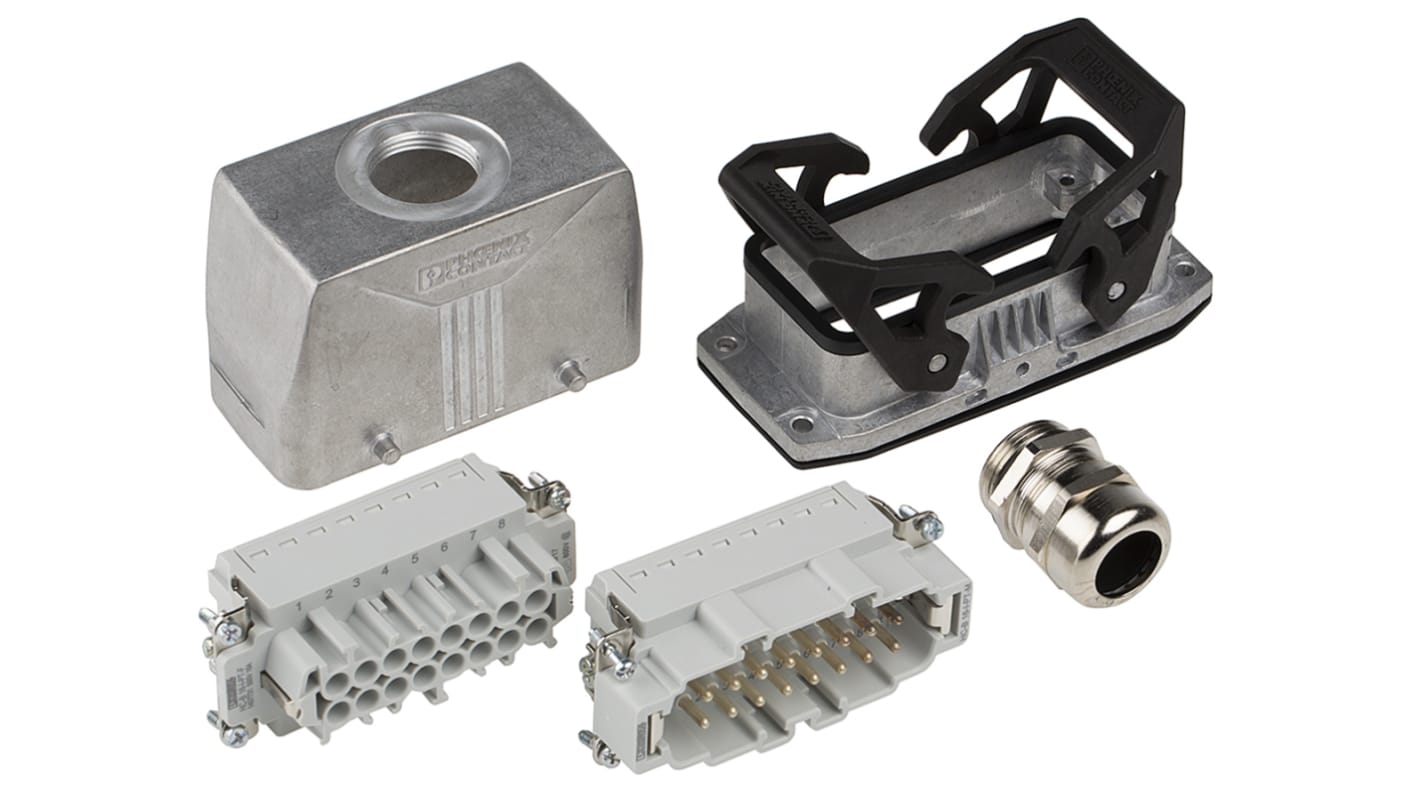 Kit connettore alimentazione Phoenix Contact 1416349, set femmina e maschio, 16 posizioni, 16A, 500 V, M25 x 1.5.