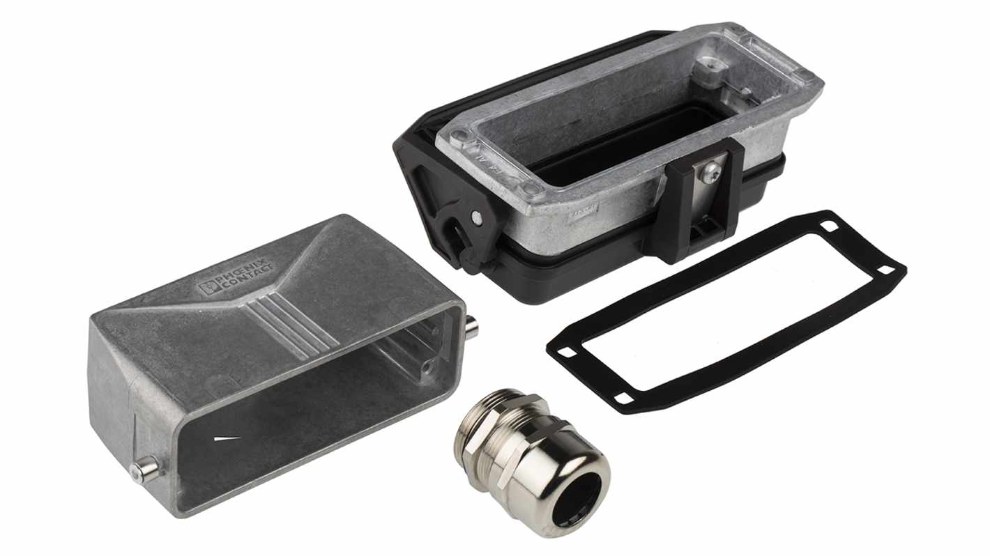 Kit connettore alimentazione Phoenix Contact 1416351, 24 posizioni, 16A, 500 V, alluminio resistente, M32 x 1.5, orientamento laterale.