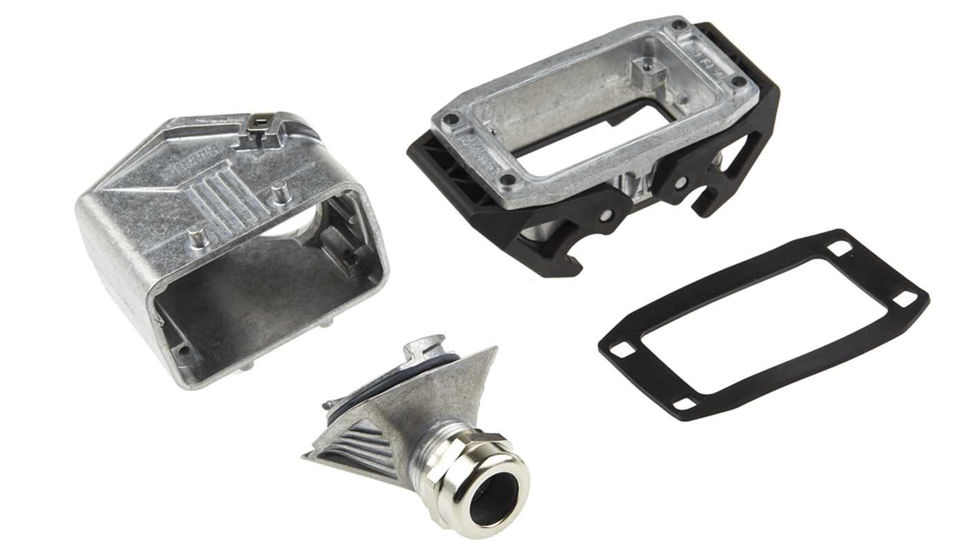 Kit connettore alimentazione Phoenix Contact 1411488, 10 pin, 16A, 500 V, montaggio a pannello, orientamento laterale.