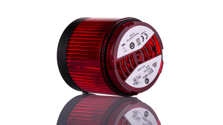 Torretta di segnalazione Allen Bradley 856T-BR4, LED rosso, 24 V, IP66/IP67, dimensioni 70 mm x 80 mm, rotazione 90/180 giri/min.