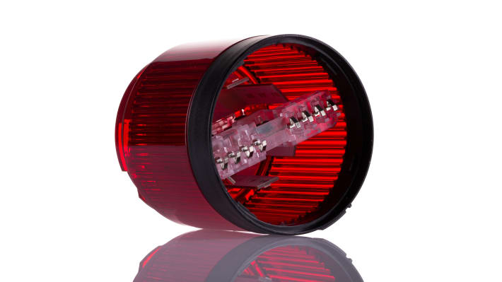 Torretta di segnalazione Allen Bradley 856T-BR4, LED rosso, 24 V, IP66/IP67, dimensioni 70 mm x 80 mm, rotazione 90/180 giri/min.