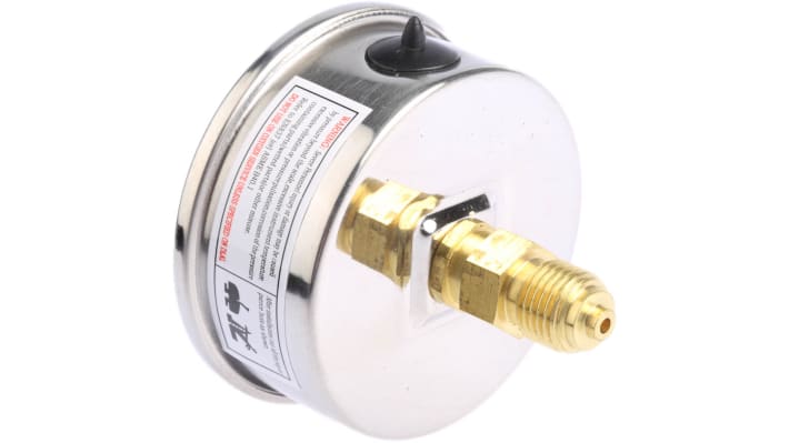 Manometro Bourdon MIT3-F22.B22, misura pressione 0-10bar, diametro 63mm, attacco posteriore, precisione ± 1.6%.