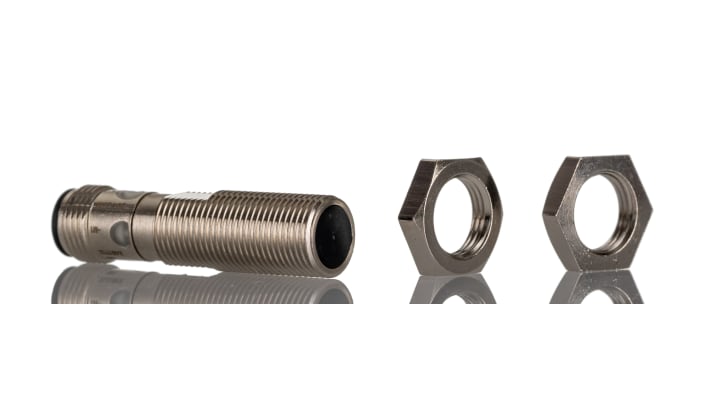 Sensore di prossimità cilindrico PNP Omron E2E-X4B1T12-M1, tecnologia induttiva, custodia in ottone, IP67, IO-Link, 12 mm x 47.1 mm.