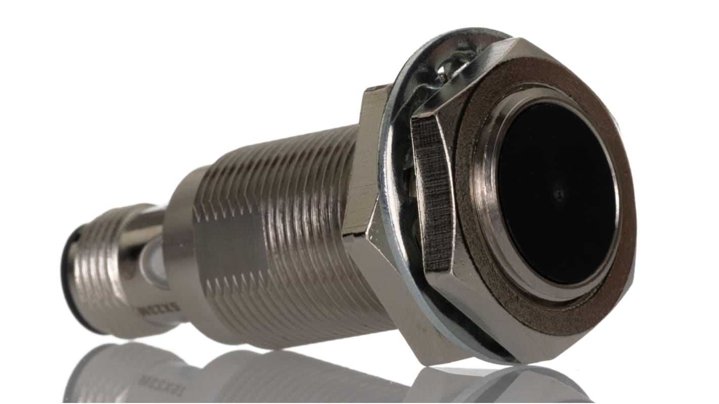 Omron E2E-X8B1T18-M1, sensore di prossimità cilindrico PNP M18, rilevamento 8 mm, alimentazione 10-30 V CC, IP67.