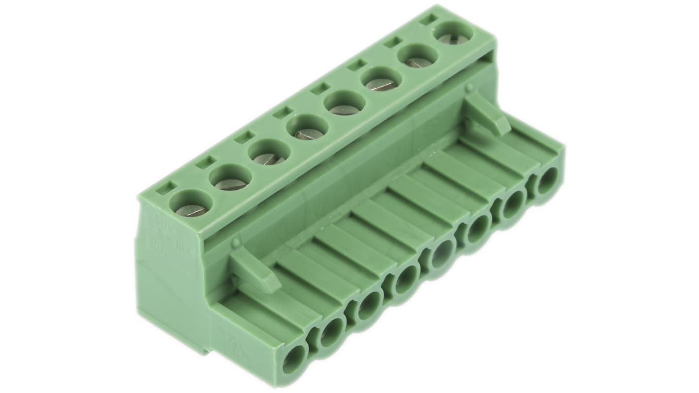 Morsettiera Phoenix Contact 1757077: 8 vie, 12A/250V, resistente alle vibrazioni per circuiti elettrici industriali.