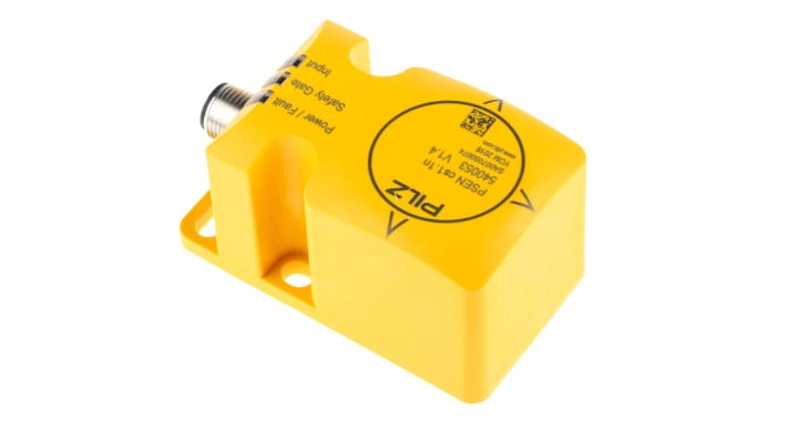 Interruttore di sicurezza senza contatto Pilz 540003, tecnologia transponder, protezione IP67, dimensioni 40x74x40 mm.