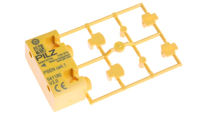 Interruttore di sicurezza senza contatto Pilz 541112, tecnologia transponder, 24V cc, dimensioni 26.4mm x 18mm x 37mm, protezione IP67.