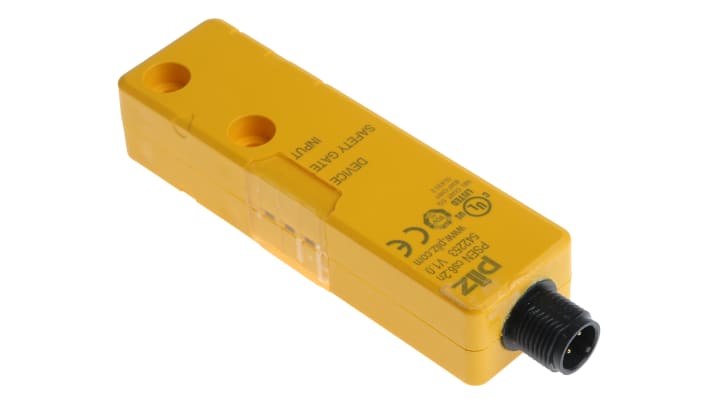 Pilz 542203, interruttore di sicurezza M12 senza contatto, 24V cc, custodia in poliammide, protezione IP66/IP67, dimensioni 101.6mm x 26.4mm x 19mm.