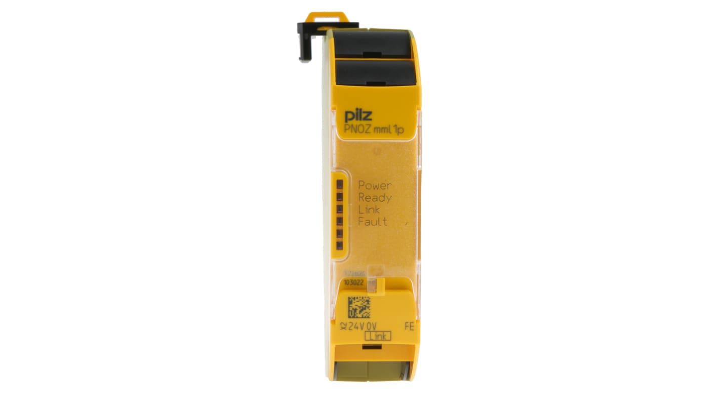 Controller di sicurezza Pilz 772020 PNOZ mml1p, 64 I/O, 32 ingressi/uscite, dimensioni 100 x 22,5 x 120 mm, grado di protezione IP20/IP54.