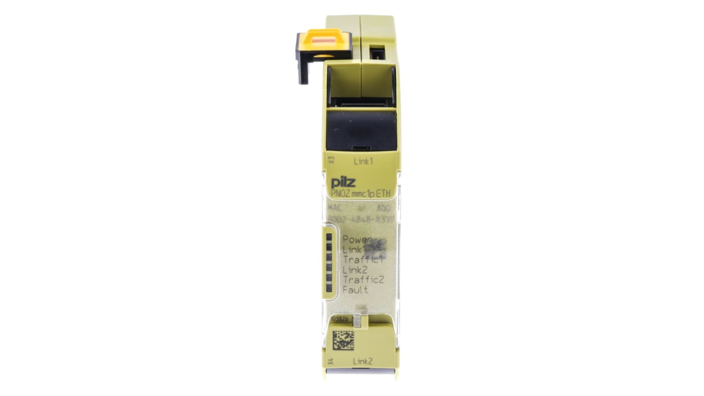 Controller di sicurezza Pilz 772030 PNOZ mmc1p, 1 I/O, Ethernet, dimensioni 100 x 22,5 x 120 mm, grado di protezione IP20/IP54.