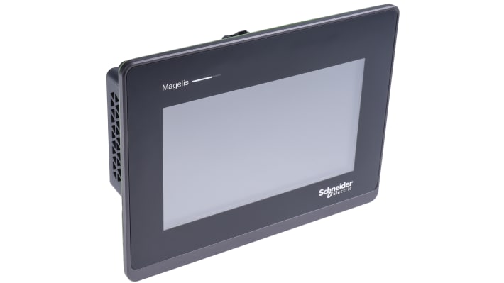 Schneider Electric HMIST6400, display HMI touch screen 7" con risoluzione 800 x 480 pixel, grado di protezione IP65.