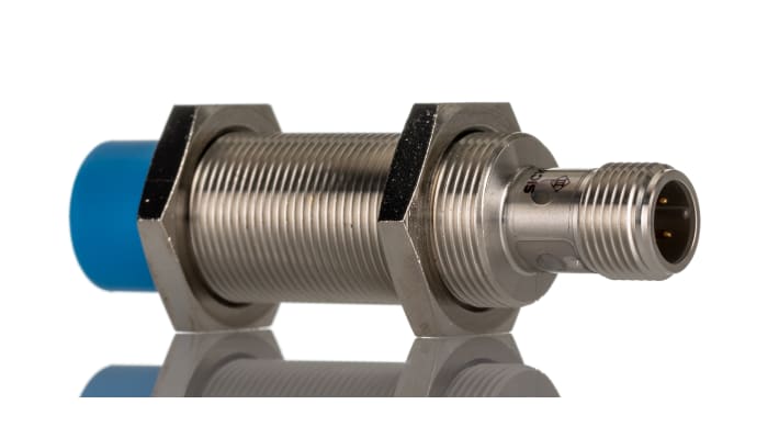 Sensore di prossimità cilindrico PNP Sick IME18-12NPSZC0K, induttivo M18, rilevamento 12 mm, IP67, alimentazione 10-30 V.