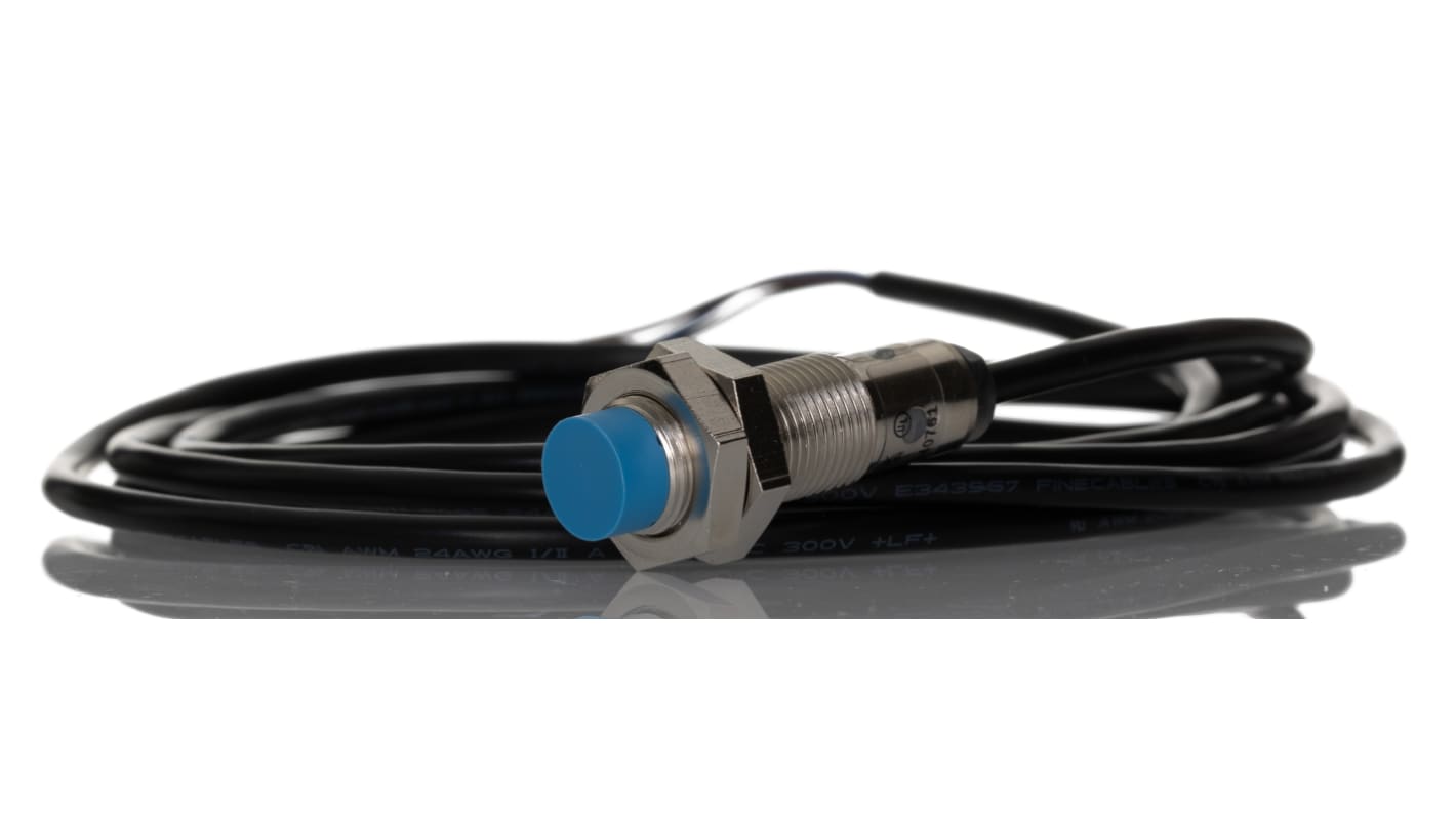 Sensore di prossimità cilindrico NPN Sick IME12-04NNOZW2K, M12, 4 mm di rilevamento, IP67, montaggio non a filo, 44 mm di lunghezza.