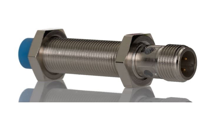 Sensore di prossimità cilindrico Sick IME12-08NPSZC0S, PNP, M12, rilevamento 8 mm, IP67, alimentazione 10-30 V.