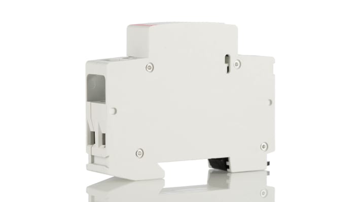 Contattore ABB 1SBE121111R0120, 2 poli, 2 NA, 20 A, 24 V, dimensioni 65 x 18 x 85 mm, grado di protezione IP20.