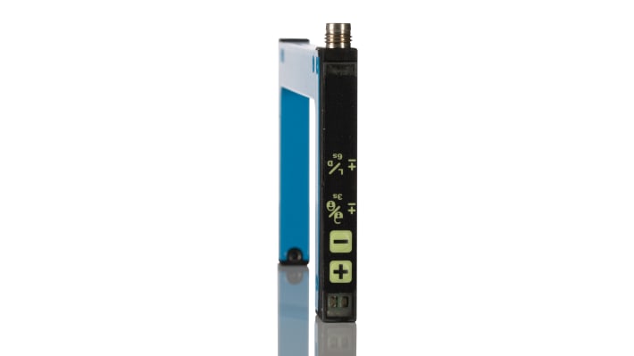 Sensore fotoelettrico Sick WF120-60B410, rilevamento a forcella 120 mm, uscita luce/buio, custodia metallica, IP65.