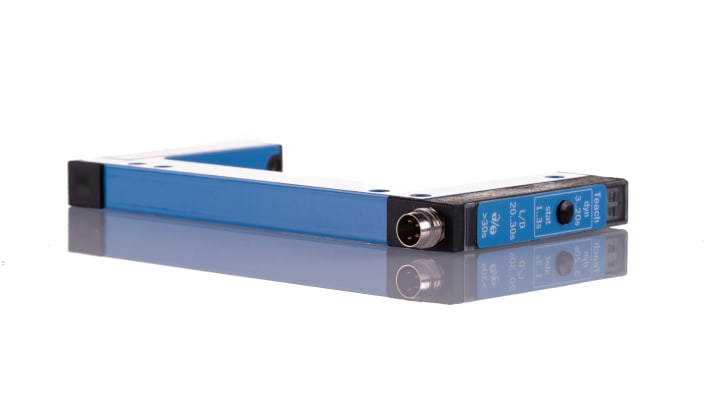 Sensore fotoelettrico Sick WF80-40B41CA00, rilevamento luce/buio, 80 mm, custodia metallica, IP65, interfaccia IO-Link.
