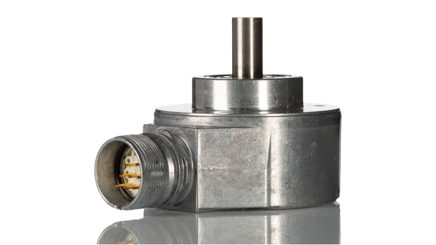Encoder assoluto Sick AFS60B-S4AA008192, 8192 impulsi/giro, IP65, montaggio a faccia, dimensioni 60x60x40,1 mm.