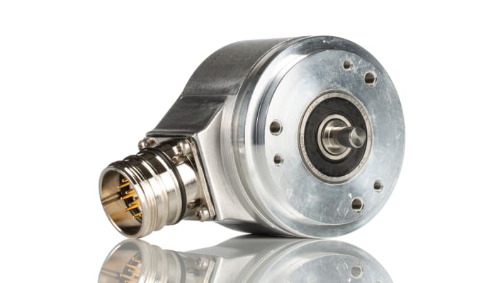 Encoder incrementale Sick DBS60E-S1FA00100, 100 impulsi/giro, montaggio a flangia, diametro 58 mm, protezione IP65.