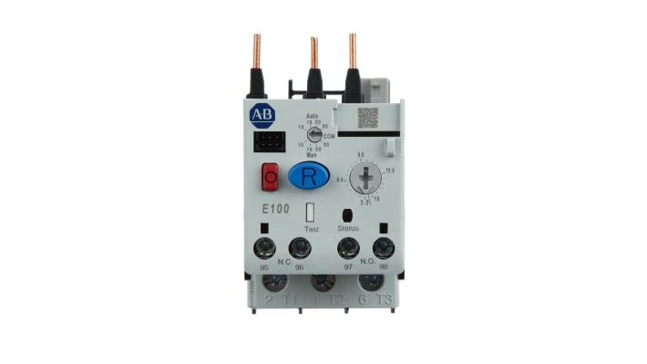Relè di sovraccarico Rockwell Automation 193-1EFDB, 1 N/C + 1 N/A, carico 3,2 a 16 A, montaggio diretto, design autoalimentato.