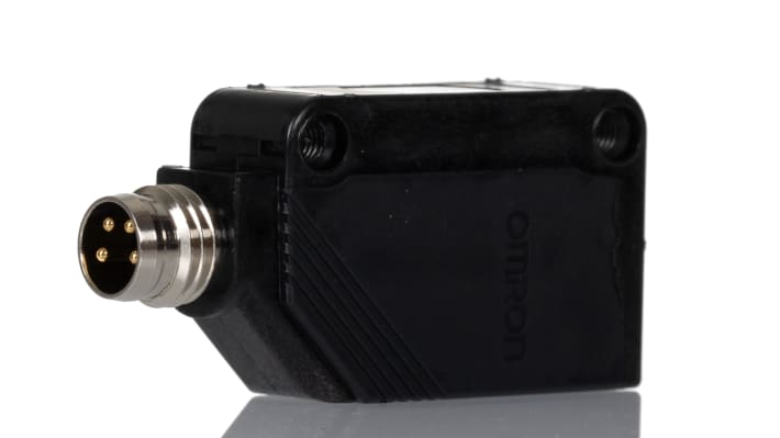 Sensore fotoelettrico rettangolare Omron E3Z-T86A-L, rilevamento fino a 10 m, uscita PNP, grado di protezione IP67.