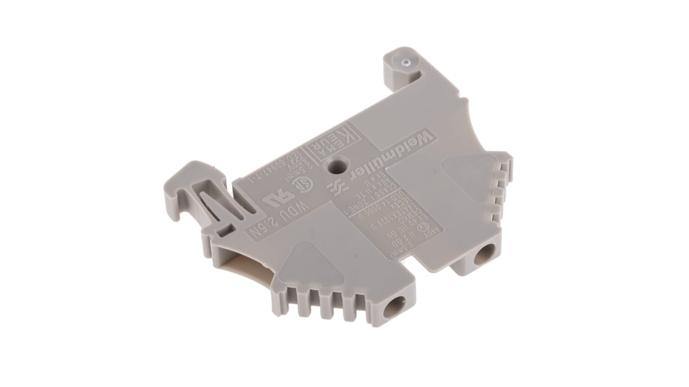 Morsettiera passante Weidmuller Serie WDU 1023700000 - Marrone, Singolo, 32A - Ideale per impianti elettrici, collegamenti a vite e innesto, resistente da -50 °C a +120 °C.