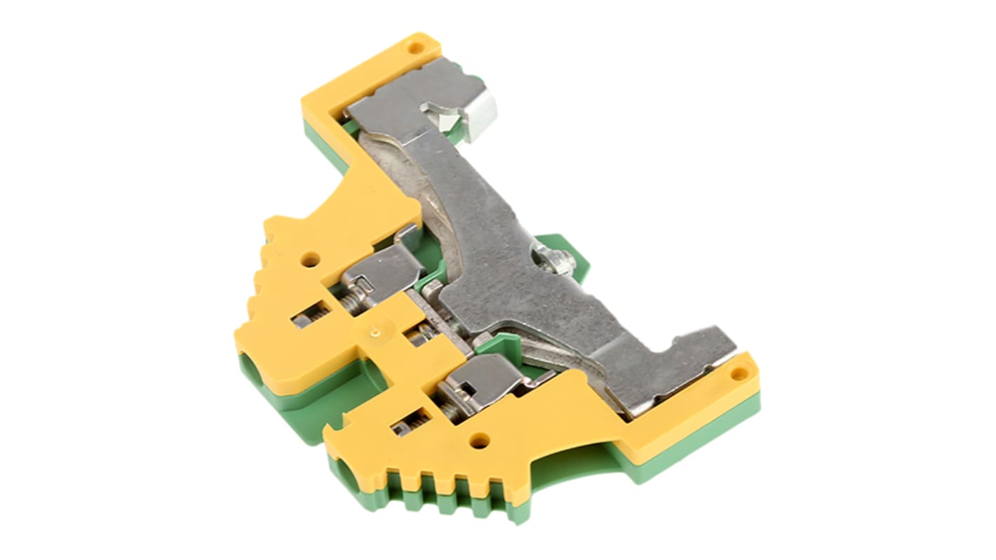Terminale PE Weidmüller 1016200000, verde/giallo, 6 kV, Serie W - Resistente a sovratensioni, ideale per ambienti industriali e difficili. Adatto per movimentazione materiali, trattamento acque, settore petrolifero e gas.