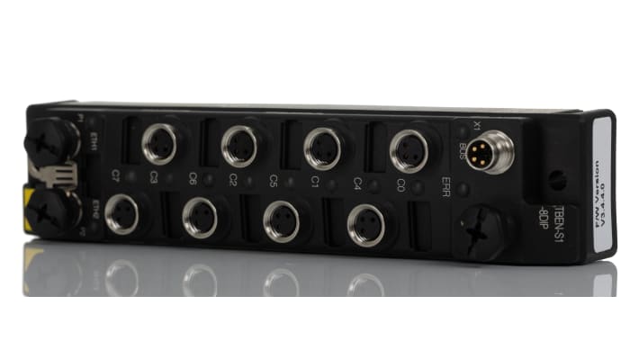 Modulo I/O Turck TBEN-S1-8DIP, otto ingressi digitali, alimentazione 24 V c.c., grado di protezione IP65/IP67/IP69K.