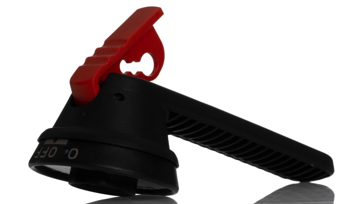 Manopola rotante ABB per interruttore automatico di potenza, lunghezza 145 mm, colore nero, grado di protezione IP65, compatibile con aste di 12 mm.