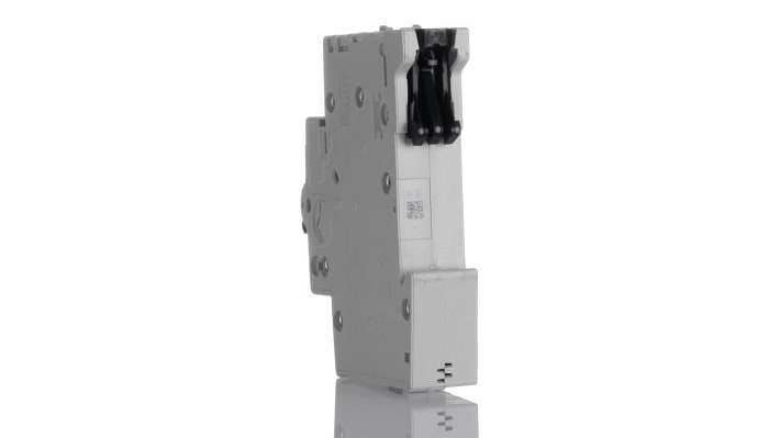 Interruttore magnetotermico ABB Tipo B 10A, montaggio su guida DIN, capacità di interruzione 10 kA, dimensioni 17.5mm x 69mm x 88mm.