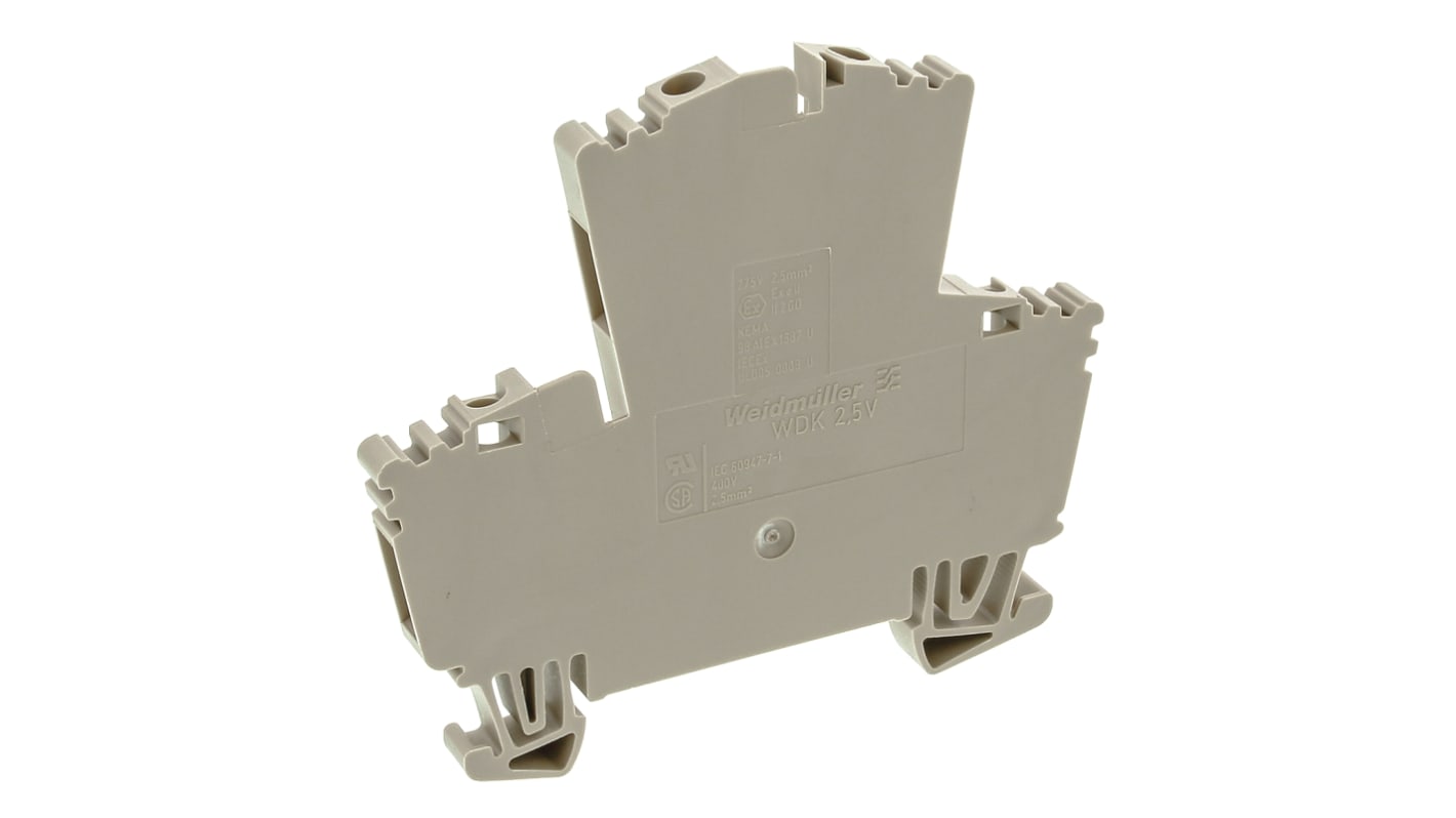 Morsettiera a doppio livello Weidmuller - 1022300000, 24A, Wemid, guida DIN, resistente a -50 °C a +120 °C. Ideale per ingegneria elettrica e telecomunicazioni.
