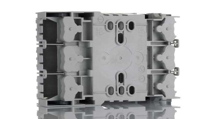 Sezionatore portafusibili ABB, 3 poli, corrente 160A, montaggio su base, fusibile NH00, tensione 690V ca. per applicazioni industriali.