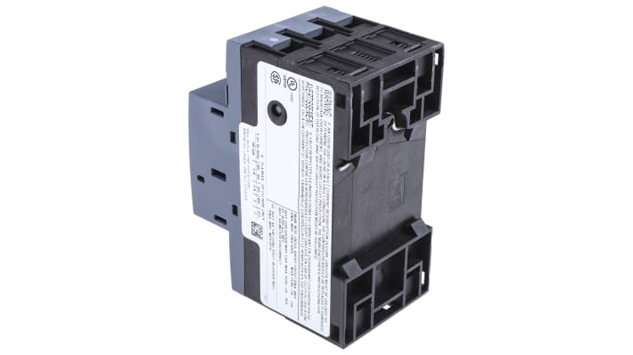 Interruttore automatico del motore Siemens 3RV1011-1EA10, 3 poli, 2,8-4 A, montaggio su guida DIN, dimensioni 90 x 45 x 75 mm.