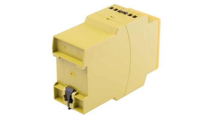 Pilz 774310, relè di sicurezza PNOZ X3, 24V, 2 canali, 3 contatti di sicurezza, montaggio su guida DIN, dimensioni 45x121x87 mm.