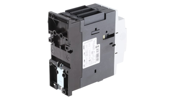 Interruttore magnetotermico Siemens 3RV1031-4GA10 per protezione motori, corrente 36-45 A, dimensioni 140x55x149 mm.