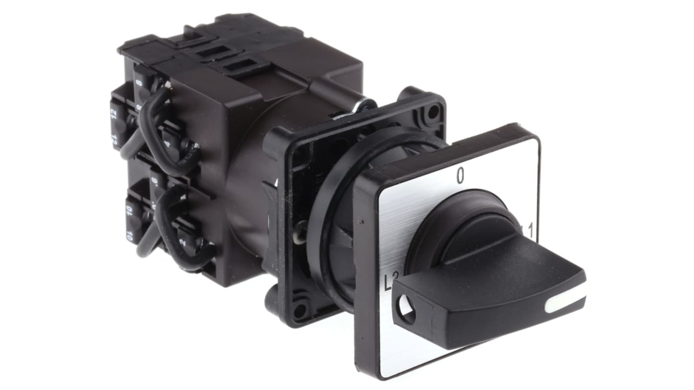 Interruttore cam monocanale Schneider Electric Harmony K, modello K1F003MCH, 4 posizioni, IP65, dimensioni 78 x 45 x 120.5 mm.