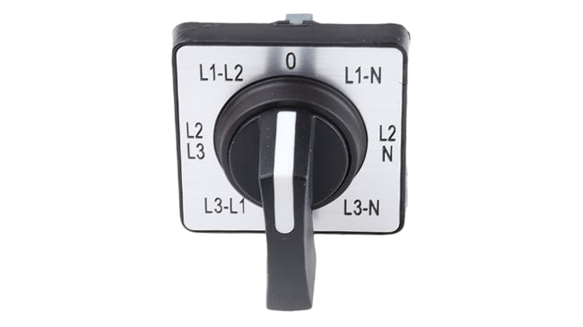 Interruttore a camma monopolare Schneider Electric Harmony K, 7 posizioni, corrente 5,6 A, IP65, foro 22 mm, dimensioni 78 x 45 x 120,5 mm.