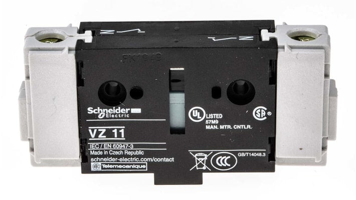 Contatto ausiliario Schneider Electric VZ11 per sezionatori Vario, montaggio laterale, 32A. Potenzia le tue installazioni!