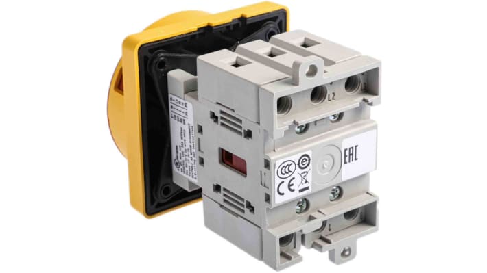 Interruttore di isolamento 3 poli Allen Bradley 194E-E25-1753-6N, 25A, 690V, montaggio a pannello, dimensioni 90x45x60mm, grado di protezione IP66.